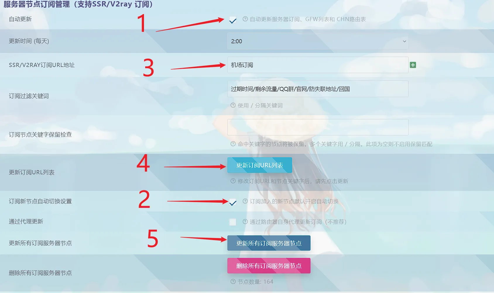 更新订​阅